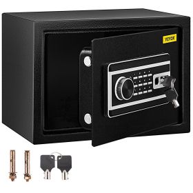 Safe Box, 0.8 CU.FT Fingerprint Safe Box for Money with 2 Keys & Digital Keypad, Q235 Steel Safe Box for Storing Cash, Jewelry, Pistols, Documents