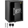 Safe Box, 2.1 CU.FT Fingerprint Safe Box for Money with 2 Keys & Digital Keypad, Q235 Steel Safe Box for Storing Cash, Jewelry, Pistols, Documents