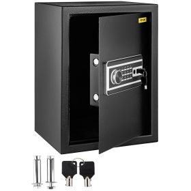 Safe Box, 2.1 CU.FT Fingerprint Safe Box for Money with 2 Keys & Digital Keypad, Q235 Steel Safe Box for Storing Cash, Jewelry, Pistols, Documents