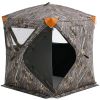 Hunting Blind, 270° Ground Blind, 1-2 Person Pop Up Deer Blind for Hunting with Carrying Bag, Portable Resilient Hunting Tent