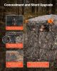 Hunting Blind, 4-5 Person See Through Ground Blinds with Carrying Bag, 270 Degree Portable Camouflage Tent