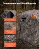 Hunting Blind, 270° Ground Blind, 1-2 Person Pop Up Deer Blind for Hunting with Carrying Bag, Portable Resilient Hunting Tent
