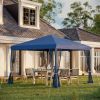 10' x 10' Pop Up Canopy Tent with Netting, Instant Gazebo, Screen House Room with Carry Bag, Height Adjustable, for Outdoor, Garden, Patio, Camping
