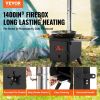Wood Stove, 86 inch, Alloy Steel Camping Tent Stove, Portable Wood Burning Stove with Chimney Pipes & Gloves
